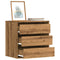 vidaXL Corner Chest of Drawers Artisian Oak 60x41x58 cm Engineered Wood