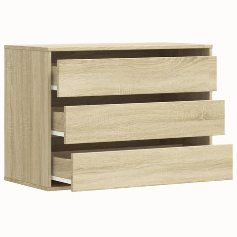 vidaXL Corner Chest of Drawers Sonoma Oak 80x41x58 cm Engineered Wood