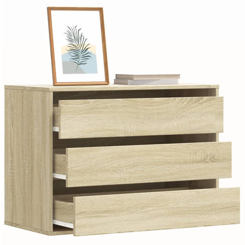 vidaXL Corner Chest of Drawers Sonoma Oak 80x41x58 cm Engineered Wood