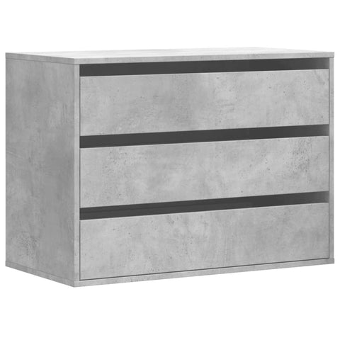vidaXL Corner Chest of Drawers Concrete Grey 80x41x58 cm Engineered Wood