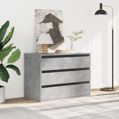 vidaXL Corner Chest of Drawers Concrete Grey 80x41x58 cm Engineered Wood