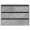 vidaXL Corner Chest of Drawers Concrete Grey 80x41x58 cm Engineered Wood