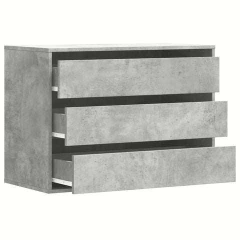 vidaXL Corner Chest of Drawers Concrete Grey 80x41x58 cm Engineered Wood