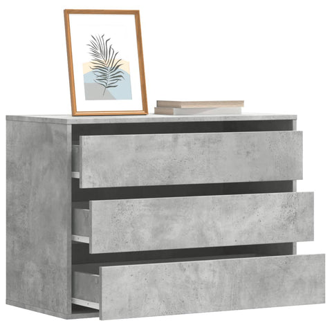 vidaXL Corner Chest of Drawers Concrete Grey 80x41x58 cm Engineered Wood