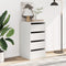 vidaXL Corner Chest of Drawers White 40x41x76 cm Engineered Wood
