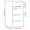 vidaXL Corner Chest of Drawers White 40x41x76 cm Engineered Wood