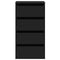 vidaXL Corner Chest of Drawers Black 40x41x76 cm Engineered Wood
