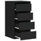 vidaXL Corner Chest of Drawers Black 40x41x76 cm Engineered Wood
