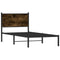 vidaXL Metal Bed Frame without Mattress Smoked Oak 75x190 cm Small Single