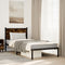 vidaXL Metal Bed Frame without Mattress Smoked Oak 75x190 cm Small Single