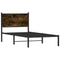 vidaXL Metal Bed Frame without Mattress Smoked Oak 80x200 cm