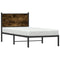 vidaXL Metal Bed Frame without Mattress Smoked Oak 80x200 cm