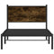 vidaXL Metal Bed Frame without Mattress Smoked Oak 100x200 cm