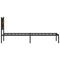 vidaXL Metal Bed Frame without Mattress Smoked Oak 100x200 cm