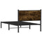 vidaXL Metal Bed Frame without Mattress Smoked Oak 100x200 cm