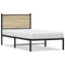 vidaXL Metal Bed Frame without Mattress Sonoma Oak 90x190 cm Single
