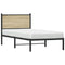 vidaXL Metal Bed Frame without Mattress Sonoma Oak 90x190 cm Single