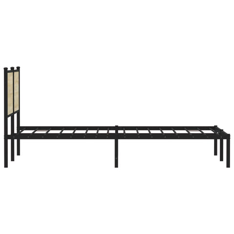 vidaXL Metal Bed Frame without Mattress Sonoma Oak 150x200 cm King Size