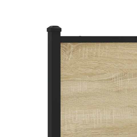 vidaXL Metal Bed Frame without Mattress Sonoma Oak 150x200 cm King Size