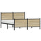 vidaXL Metal Bed Frame without Mattress Sonoma Oak 137x190 cm