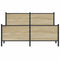 vidaXL Metal Bed Frame without Mattress Sonoma Oak 137x190 cm