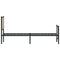 vidaXL Metal Bed Frame without Mattress Sonoma Oak 137x190 cm