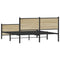 vidaXL Metal Bed Frame without Mattress Sonoma Oak 137x190 cm