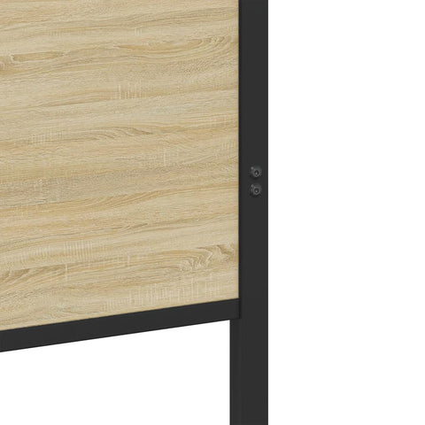 vidaXL Metal Bed Frame without Mattress Sonoma Oak 137x190 cm
