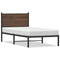 vidaXL Metal Bed Frame without Mattress Brown Oak 90x190 cm Single