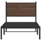 vidaXL Metal Bed Frame without Mattress Brown Oak 90x190 cm Single