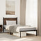 vidaXL Metal Bed Frame without Mattress Brown Oak 90x190 cm Single