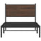 vidaXL Metal Bed Frame without Mattress Brown Oak 100x200 cm