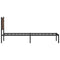 vidaXL Metal Bed Frame without Mattress Brown Oak 100x200 cm