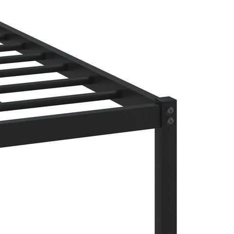 vidaXL Metal Bed Frame without Mattress Brown Oak 100x200 cm