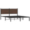 vidaXL Metal Bed Frame without Mattress Brown Oak 140x200 cm