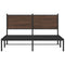 vidaXL Metal Bed Frame without Mattress Brown Oak 140x200 cm