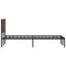 vidaXL Metal Bed Frame without Mattress Brown Oak 140x200 cm
