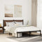 vidaXL Metal Bed Frame without Mattress Brown Oak 140x200 cm