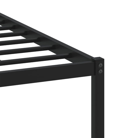 vidaXL Metal Bed Frame without Mattress Brown Oak 180x200 cm Super King