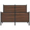 vidaXL Metal Bed Frame without Mattress Brown Oak 137x190 cm