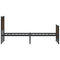 vidaXL Metal Bed Frame without Mattress Brown Oak 137x190 cm