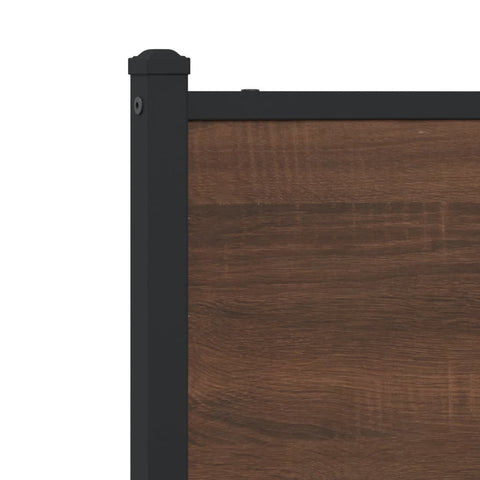 vidaXL Headboard Brown Oak 100 cm Engineered Wood and Steel