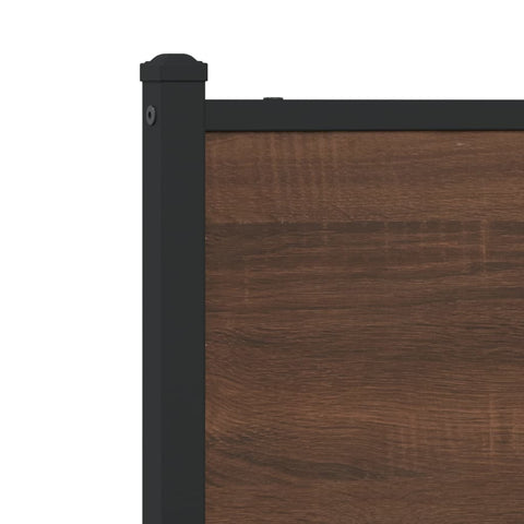 vidaXL Headboard Brown Oak 107 cm Engineered Wood and Steel