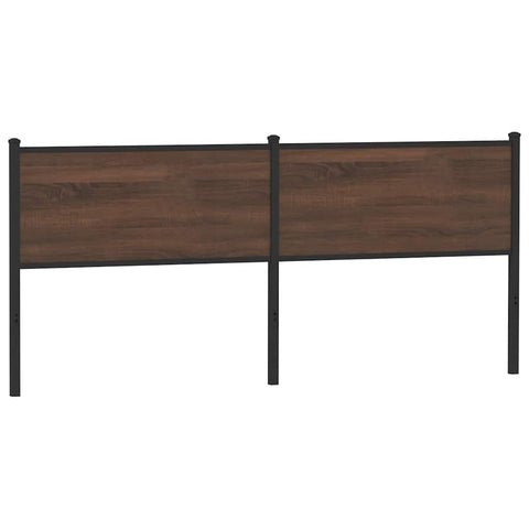 vidaXL Headboard Brown Oak 190 cm Engineered Wood and Steel