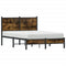 vidaXL Metal Bed Frame without Mattress Smoked Oak 120x200 cm