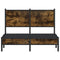 vidaXL Metal Bed Frame without Mattress Smoked Oak 120x200 cm