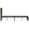 vidaXL Metal Bed Frame without Mattress Smoked Oak 120x200 cm