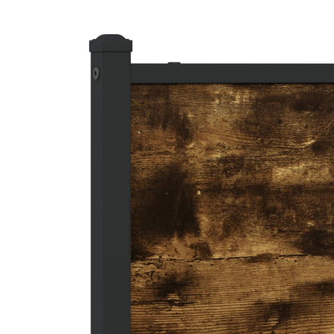 vidaXL Metal Bed Frame without Mattress Smoked Oak 100x200 cm