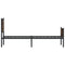 vidaXL Metal Bed Frame without Mattress Smoked Oak 75x190 cm Small Single
