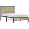 vidaXL Metal Bed Frame without Mattress Sonoma Oak 80x200 cm